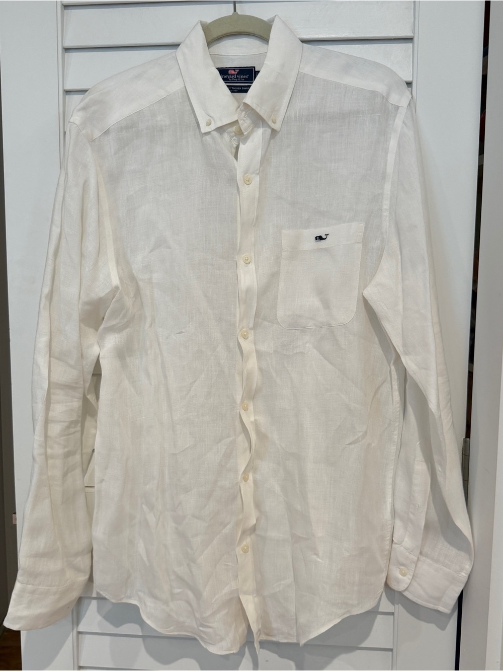 Vineyard Vines Linen Tucker Shirt Sz M Classic Fit Preppy Coastal Men’s Loose